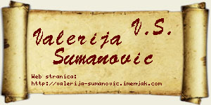 Valerija Šumanović vizit kartica